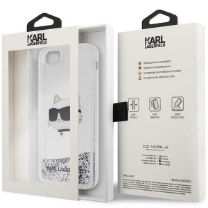 Оригинален твърд гръб KARL LAGERFELD Glitter Choupette Head KLHCI8LNHCCS - iPhone 7 / 8 / SE (2nd gen) / SE (3rd gen) сребрист - Img 8