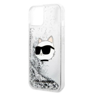 Оригинален твърд гръб KARL LAGERFELD Glitter Choupette Head KLHCP14MLNHCCS - iPhone 14 Plus сребрист - Img 6