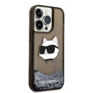 Оригинален твърд гръб KARL LAGERFELD Glitter Choupette Head KLHCP14XLNCHCK - iPhone 14 Pro Max черен - Img 4