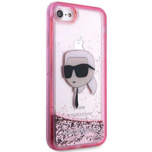 Оригинален твърд гръб KARL LAGERFELD Glitter Karl Head KLHCI8LNKHCP - iPhone 7 / 8 / SE (2nd gen) / SE (3rd gen) розов - Img 4