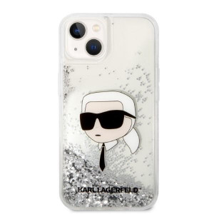 Оригинален твърд гръб KARL LAGERFELD Glitter Karl Head KLHCP14MLNKHCH - iPhone 14 Plus сребрист - Img 3