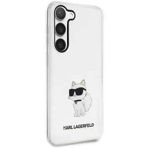 Оригинален твърд гръб KARL LAGERFELD Ikonik Choupette KLHCS23SHNCHTCT - Samsung Galaxy S23 прозрачен - Img 4