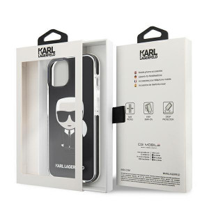 Оригинален твърд гръб KARL LAGERFELD Ikonik Karl KLHCP13STPEIKK - iPhone 13 mini черен - Img 8
