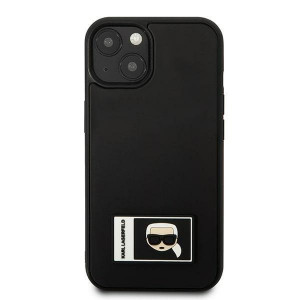 Оригинален твърд гръб KARL LAGERFELD Ikonik Patch KLHCP13S3DKPK - iPhone 13 mini черен - Img 3