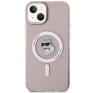 Оригинален твърд гръб KARL LAGERFELD IML Choupette MagSafe - iPhone 15 Plus розов - Img 3