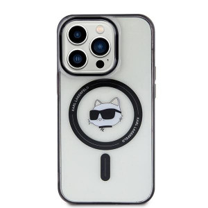 Оригинален твърд гръб KARL LAGERFELD IML Choupette's Head MagSafe KLHMP15XHCHNOTK - iPhone 15 Pro Max прозрачен - Img 3