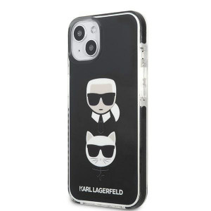 Оригинален твърд гръб KARL LAGERFELD Karl & Choupette Head KLHCP13STPE2TK - iPhone 13 mini черен - Img 2
