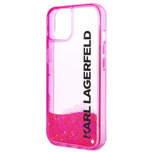 Оригинален твърд гръб KARL LAGERFELD Liquid Glitter Elong KLHCP14MLCKVF - iPhone 14 Plus розов - Img 6
