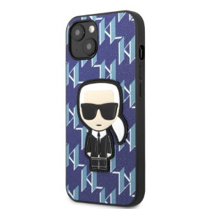 Оригинален твърд гръб KARL LAGERFELD Monogram Ikonik Patch KLHCP13MPMNIKBL - iPhone 13 син - Img 2