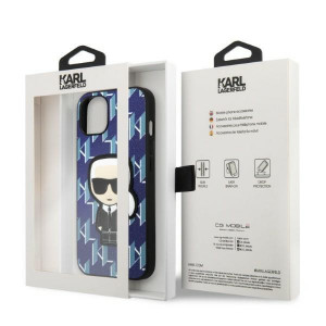 Оригинален твърд гръб KARL LAGERFELD Monogram Ikonik Patch KLHCP13MPMNIKBL - iPhone 13 син - Img 8