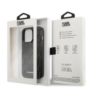 Оригинален твърд гръб KARL LAGERFELD Monogram Plaque KLHCP13XMNMP1K - iPhone 13 Pro Max черен - Img 8