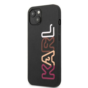 Оригинален твърд гръб KARL LAGERFELD Multipink Brand KLHCP13SPCOBK - iPhone 13 mini черен - Img 2