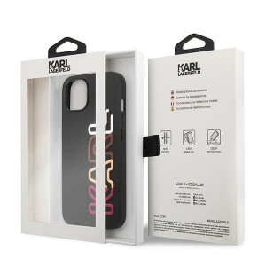 Оригинален твърд гръб KARL LAGERFELD Multipink Brand KLHCP13SPCOBK - iPhone 13 mini черен - Img 8