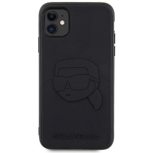 Оригинален твърд гръб KARL LAGERFELD Rubber Karl Head 3D KLHCN613DRKNK - iPhone 11 черен - Img 3