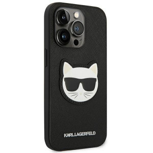 Оригинален твърд гръб KARL LAGERFELD Saffiano Choupette Head Patch KLHCP14XSAPCHK - iPhone 14 Pro Max черен - Img 4