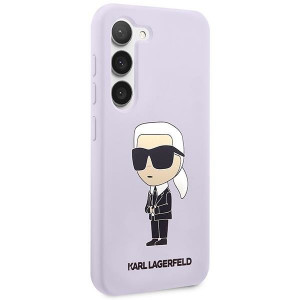 Оригинален твърд гръб KARL LAGERFELD Silicone Ikonik KLHCS23MSNIKBCU - Samsung Galaxy S23+ лилав - Img 4