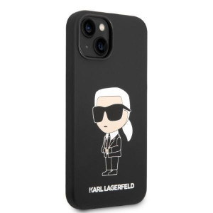 Оригинален твърд гръб KARL LAGERFELD Silicone Ikonik KLHMP14MSNIKBCK MagSafe - iPhone 14 Plus черен - Img 4