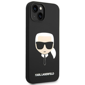Оригинален твърд гръб KARL LAGERFELD Silicone Karl's Head KLHCP14MSLKHBK - iPhone 14 Plus черен - Img 4