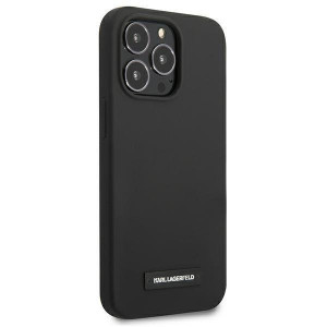 Оригинален твърд гръб KARL LAGERFELD Silicone Plaque KLHCP13XSLMP1K - iPhone 13 Pro Max черен - Img 4