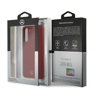 Оригинален твърд гръб MERCEDES Silicone MEHCS21MSILRE - Samsung Galaxy S21+ 5G червен - Img 8
