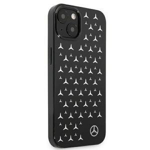 Оригинален твърд гръб MERCEDES Stars MEHCP13SESPBK - iPhone 13 mini сребрист / черен - Img 4