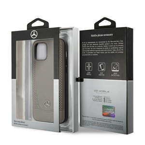 Оригинален твърд гръб MERCEDES Urban MEHCP12LARMBR - iPhone 12 Pro Max кафяв - Img 8
