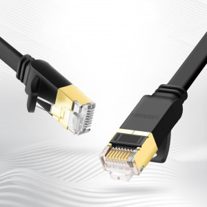 Плосък интернет кабел UGREENRJ45 cat.7 STP LAN 10 Gb/s 10m черен (NW106 11265) - Img 11