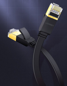 Плосък интернет кабел UGREENRJ45 cat.7 STP LAN 10 Gb/s 3m черен (NW106 11262) - Img 16