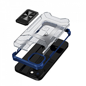Подсилен гръб със стойка Crystal Ring - iPhone 12 mini син - Img 6