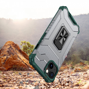 Подсилен гръб със стойка Crystal Ring - iPhone 13 зелен - Img 4