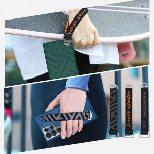 Подсилен гръб с каишка за китка Nillkin Strap - Samsung Galaxy S23 Ultra син - Img 9