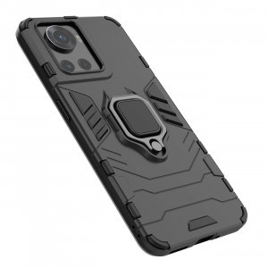 Подсилен гръб с магнитна стойка Ring Armor - OnePlus Ace черен - Img 15