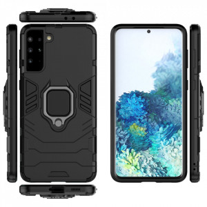 Подсилен гръб с магнитна стойка Ring Armor - Samsung Galaxy S22+ черен - Img 6