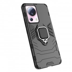 Подсилен гръб с магнитна стойка Ring Armor - Xiaomi 13 Lite черен - Img 7
