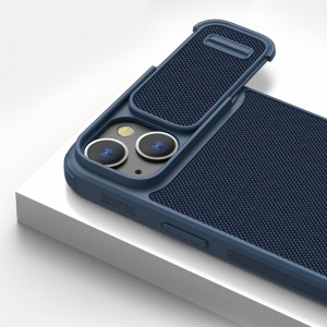 Подсилен гръб с подвижно покритие за камерата NILLKIN Textured S - iPhone 14 Pro Max тъмнозелен - Img 10