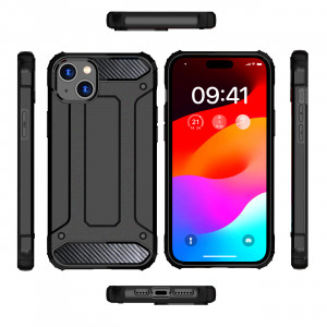 Подсилен гръб Hybrid Armor - iPhone 15 Plus черен - Img 8
