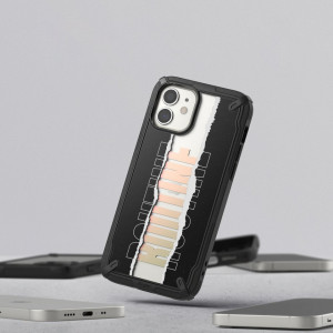 Подсилен гръб RINGKE Fusion X със силиконов бъмпер - iPhone 12 mini (Routine) черен - Img 2