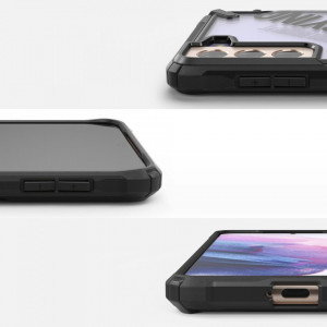 Подсилен гръб RINGKE Fusion X със силиконов бъмпер - Samsung Galaxy S21+ 5G (Routine) черен - Img 2