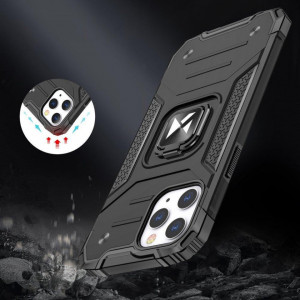 Подсилен гръб WOZINSKY Ring Armor със стойка - iPhone 13 mini син - Img 7