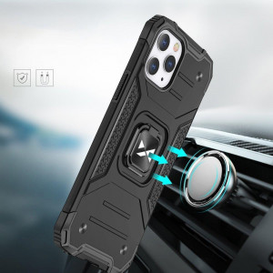 Подсилен гръб WOZINSKY Ring Armor със стойка - iPhone 14 Pro розов - Img 6
