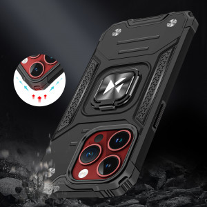 Подсилен гръб WOZINSKY Ring Armor със стойка - iPhone 15 Pro Max сребрист - Img 7