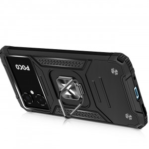 Подсилен гръб WOZINSKY Ring Armor със стойка - Samsung Galaxy A03 черен - Img 4