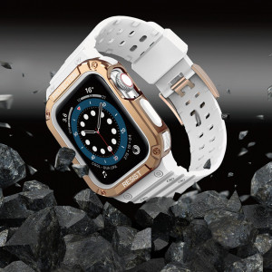 Подсилен калъф за корпус с каишка Protect - Apple Watch 41mm Series 9 / 41mm Series 8 / 41mm Series 7 / 40mm Series 6 / 40mm SE / 40mm Series 5 / 40mm Series 4 / 38mm Series 3 / 38mm Series 2 бял - Img 9
