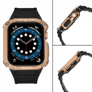 Подсилен калъф за корпус с каишка Protect - Apple Watch 41mm Series 9 / 41mm Series 8 / 41mm Series 7 / 40mm Series 6 / 40mm SE / 40mm Series 5 / 40mm Series 4 / 38mm Series 3 / 38mm Series 2 черен - Img 4