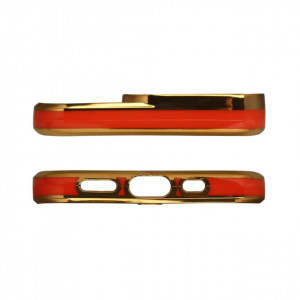 Прозрачен гръб с гел рамка Fashion - iPhone 12 Pro червен - Img 2