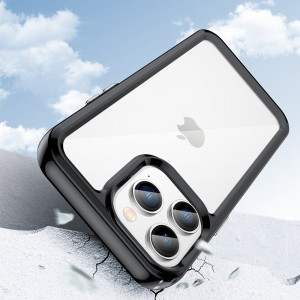 Прозрачен гръб с гел рамка Outer Space - iPhone 14 Pro Max черен - Img 3