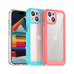 Прозрачен гръб с гел рамка Outer Space - iPhone 15 червен - Img 6