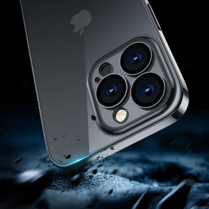 Прозрачен гръб с металическа рамка JOYROOM 14Q - iPhone 14 Plus (JR-14Q3) черен - Img 7
