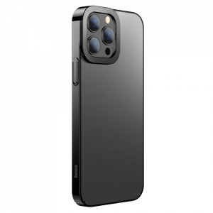 Прозрачен гръб с рамка BASEUS Glitter - iPhone 13 Pro Max черен - Img 2