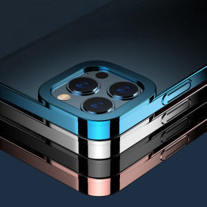 Прозрачен гръб с рамка BASEUS Glitter - iPhone 13 Pro Max черен - Img 13